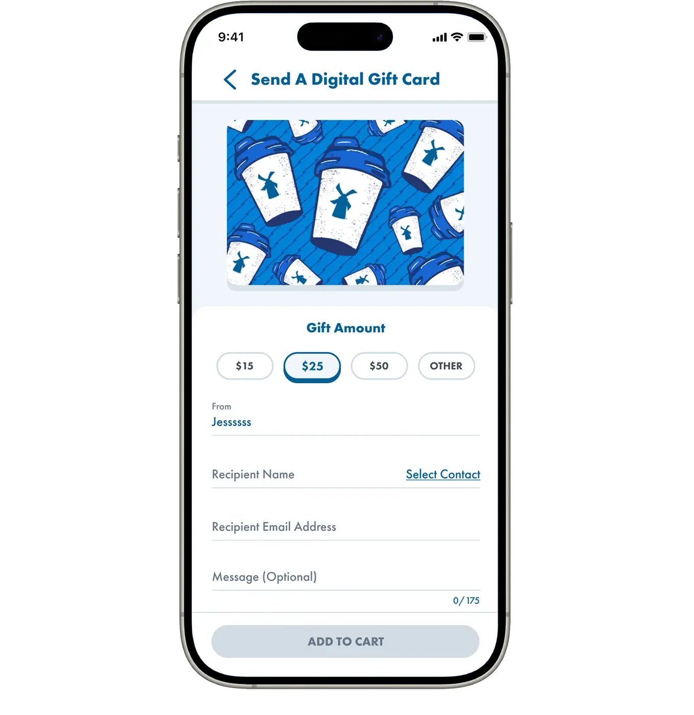 load funds onto the card in the app