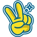 peace sign icon
