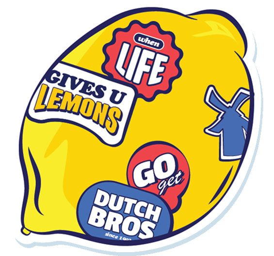 lemon sticker design with stickers on it that say when life gives you