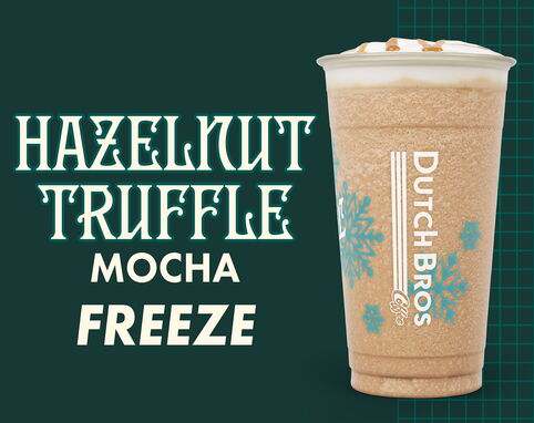 Dutch Bros Holiday Drinks Hazelnut Truffle Mocha Freeze