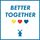 A graphic that says Better Together with hearts and a windmill logo