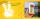 yellow background with rebel drink and peace sign