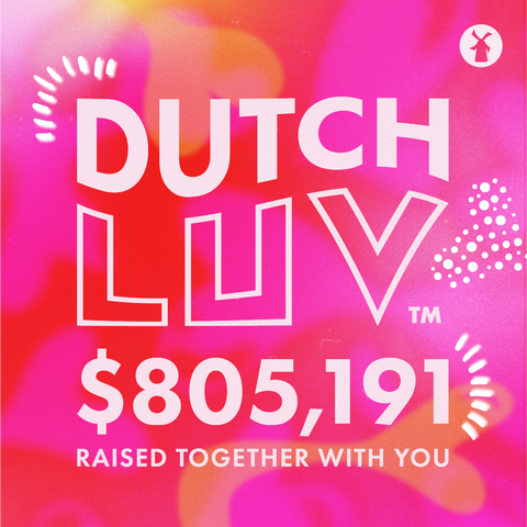Dutch Luv results and  thank you graphic total $805,191