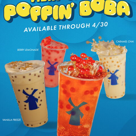 Dutch Bros graphic featuring new Poppin' Boba