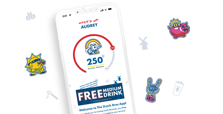 Download the Dutch Bros app and get a free drink